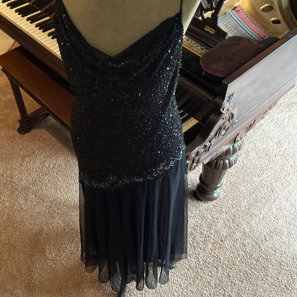 Black evening dress size 6P by Joanne Chen. Stunning dress.